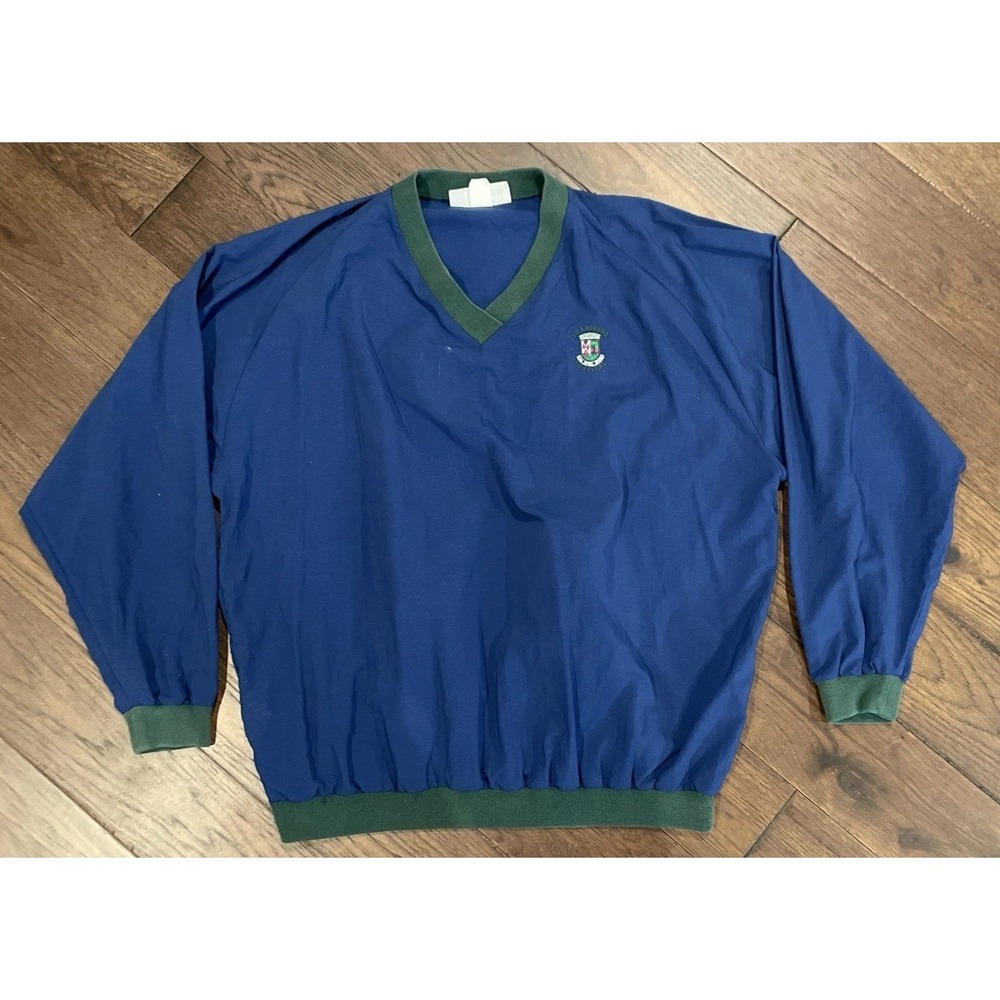 Vtg Walls Golf Jacket Adult XL V Neck Pullover St Andrews Scotland USA Made